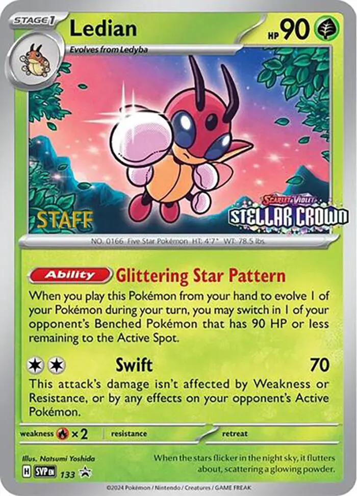 Ledian (133) (Staff Promo) [Scarlet & Violet: Black Star Promos] 1