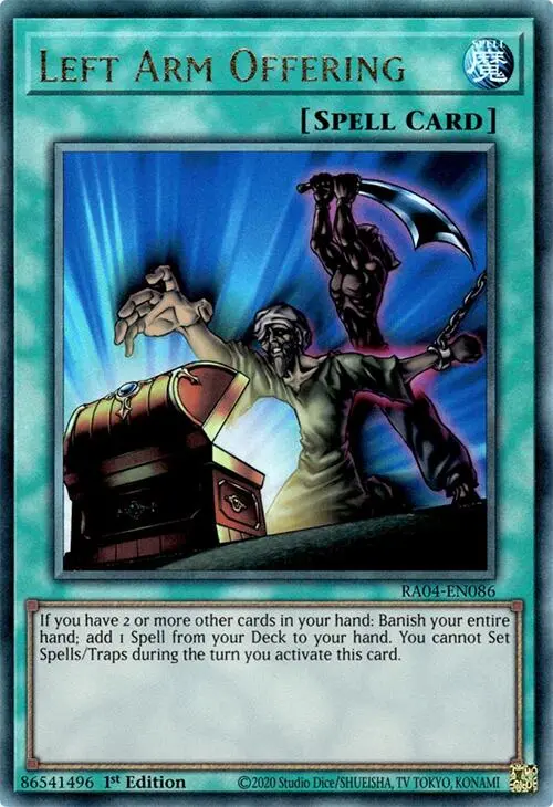 Left Arm Offering [Ra04-En086] Prismatic Ultimate Rare 1