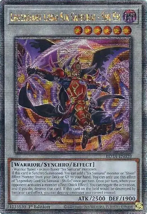 Legendary Lord Six Samurai - Shi En (Quarter Century Secret Rare) [Rota-En039] Quarter Century Secret Rare 1