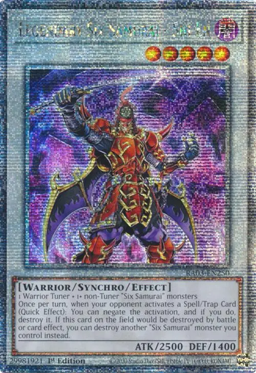Legendary Six Samurai - Shi En (Quarter Century Secret Rare) [Ra03-En250] Quarter Century Secret Rare 1