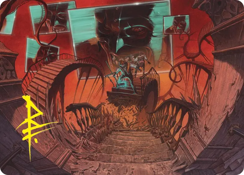 Let's Play A Game Art Card (Gold-Stamped Signature) [Duskmourn: House Of Horror Art Series] 1