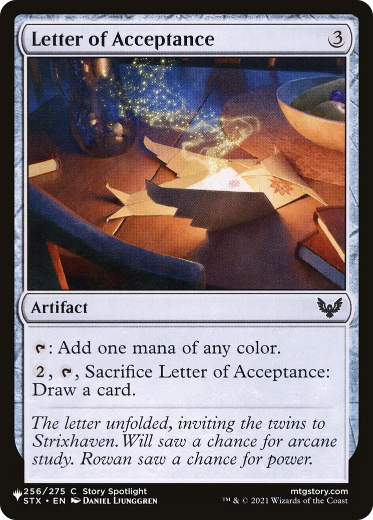 Letter Of Acceptance [The List] 1