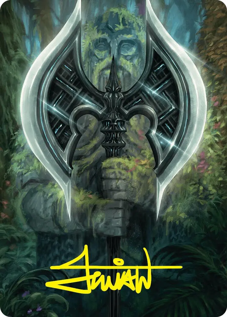 Leyline Axe Art Card (49/54) (Gold-Stamped Signature) [Foundations Art Series] 1