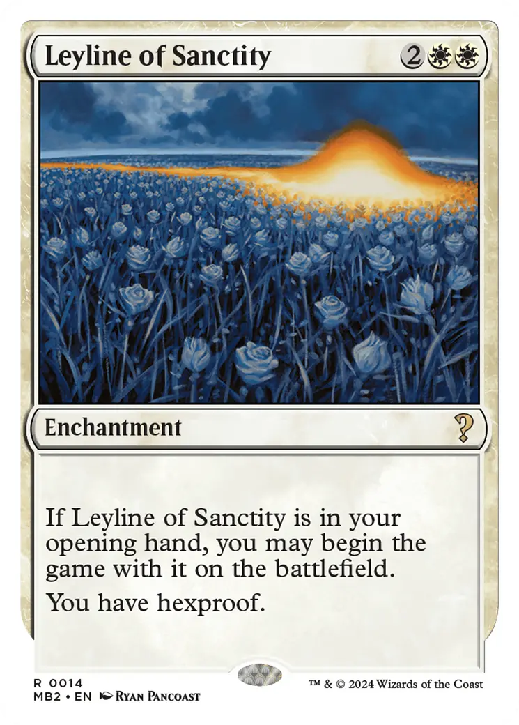 Leyline Of Sanctity (White Border) [Mystery Booster 2] 1