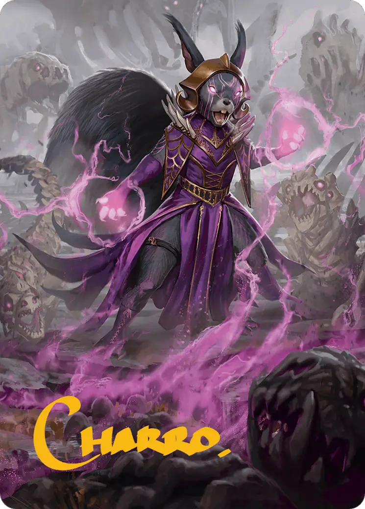 Liliana Of The Dark Realms Art Card (Gold-Stamped Signature) [Bloomburrow Art Series] 1
