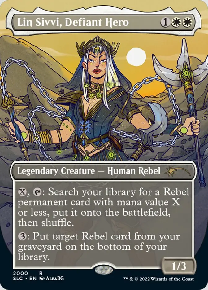 Lin Sivvi, Defiant Hero (Borderless) [Secret Lair Countdown Kit] 1