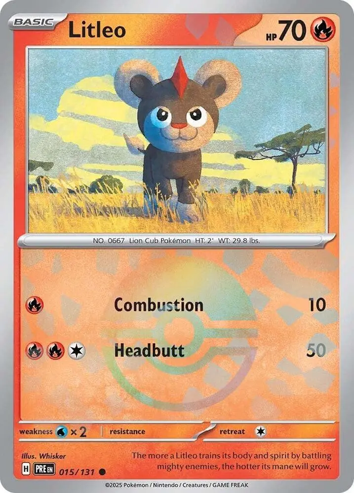Litleo (015/131) (Poke Ball Pattern) [Scarlet & Violet: Prismatic Evolutions] 1