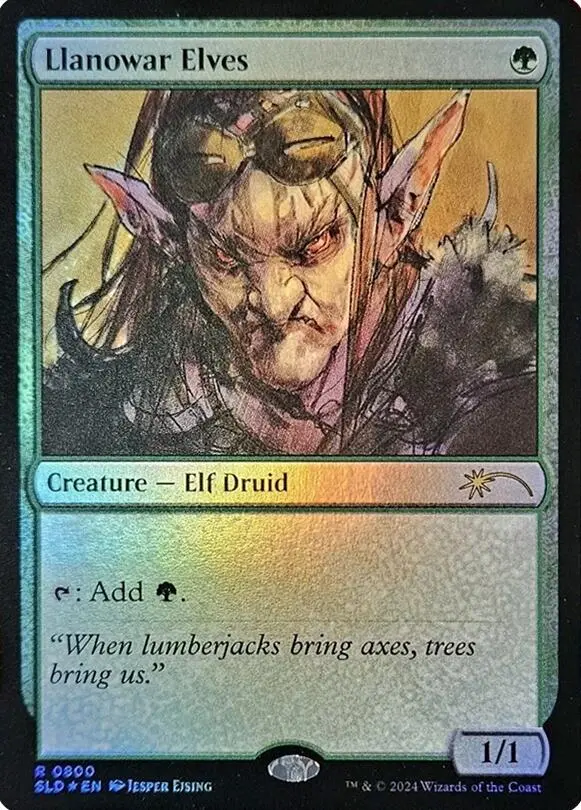 Llanowar Elves (0800) (Rainbow Foil) [Secret Lair Drop Series] 1