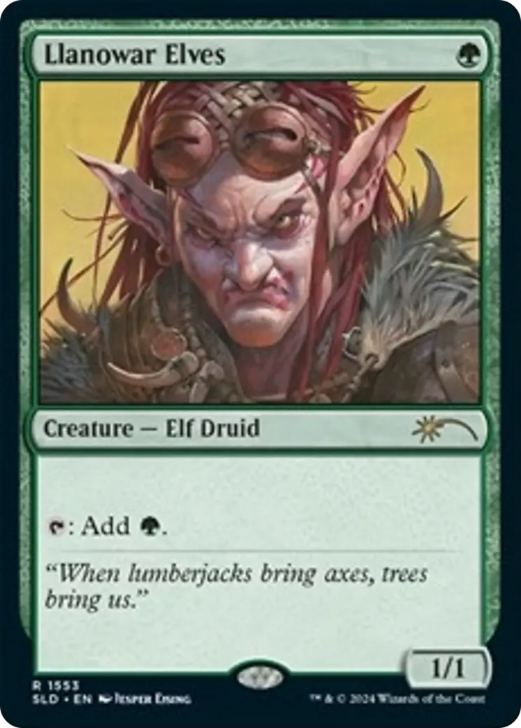 Llanowar Elves (1553) (Rainbow Foil) [Secret Lair Drop Series] 1