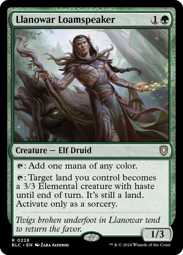 Llanowar Loamspeaker [Bloomburrow Commander] 1
