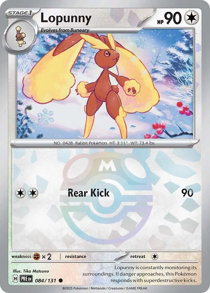 Lopunny (084/131) (Master Ball Pattern) [Scarlet & Violet: Prismatic Evolutions] 1