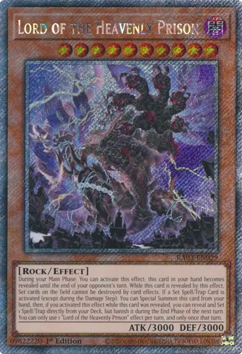 Lord Of The Heavenly Prison (Platinum Secret Rare) [Ra03-En029] Platinum Secret Rare 1