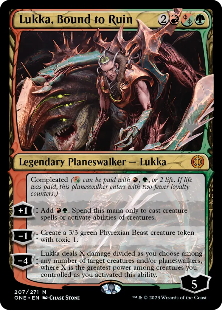 Lukka, Bound To Ruin (Promo Pack) [Phyrexia: All Will Be One Promos] 1
