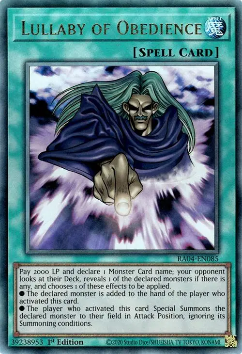 Lullaby Of Obedience [Ra04-En085] Prismatic Ultimate Rare 1
