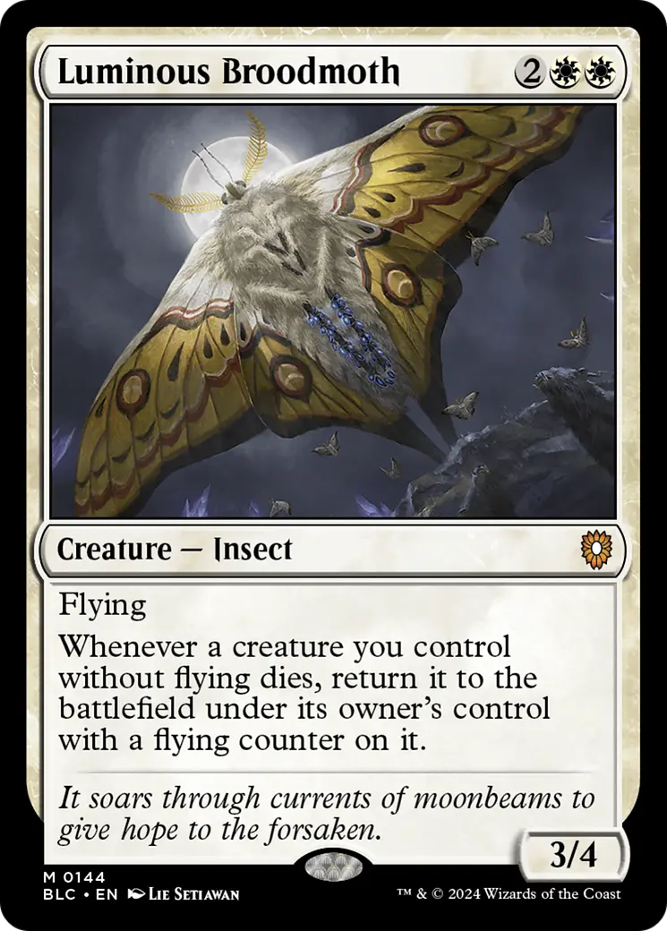 Luminous Broodmoth [Bloomburrow Commander] 1