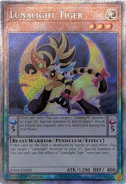 Lunalight Tiger [Ra04-En020] Platinum Secret Rare 1