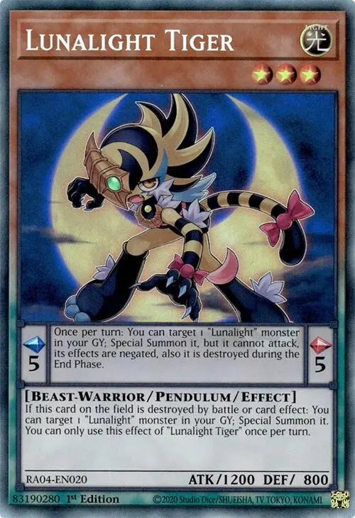 Lunalight Tiger [Ra04-En020] Prismatic Collector's Rare 1