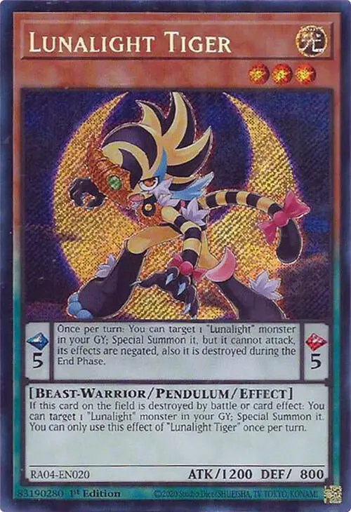 Lunalight Tiger [Ra04-En020] Secret Rare 1