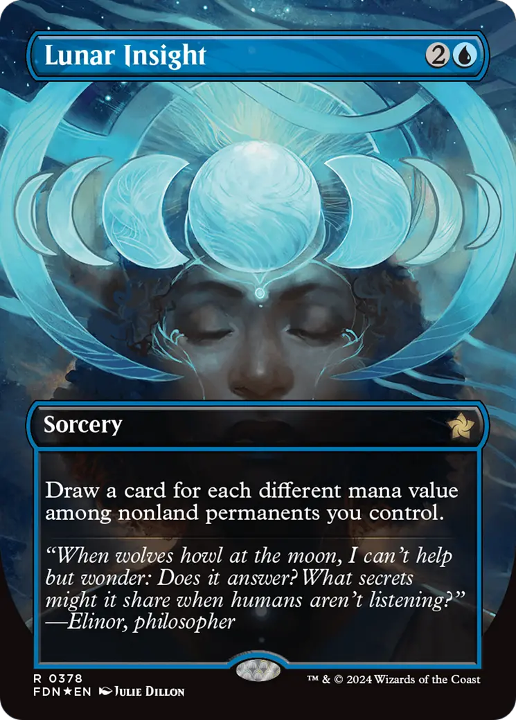 Lunar Insight (Borderless) (Mana Foil) [Foundations] 1