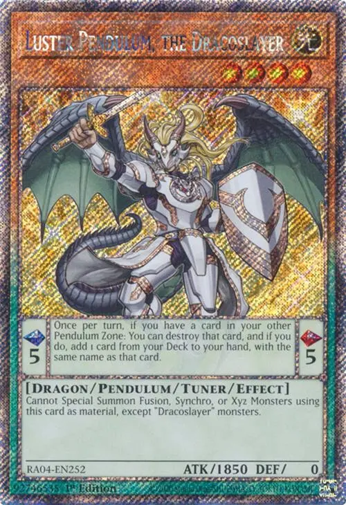 Luster Pendulum, The Dracoslayer [Ra04-En252] Platinum Secret Rare 1