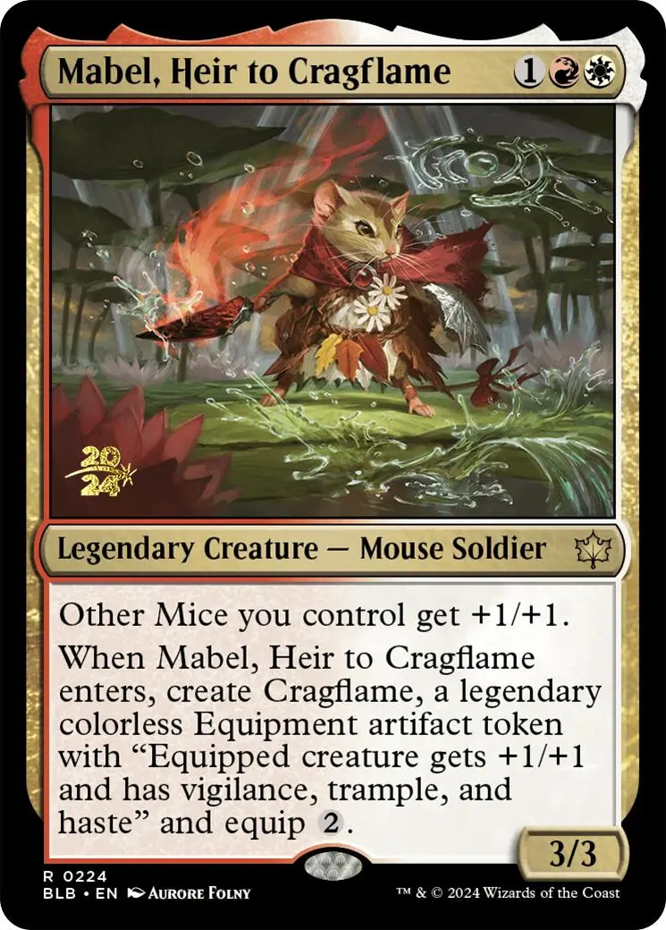 Mabel, Heir To Cragflame [Bloomburrow Prerelease Promos] 1