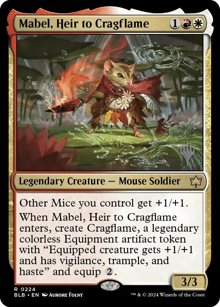 Mabel, Heir To Cragflame (Promo Pack) [Bloomburrow Promos] 1