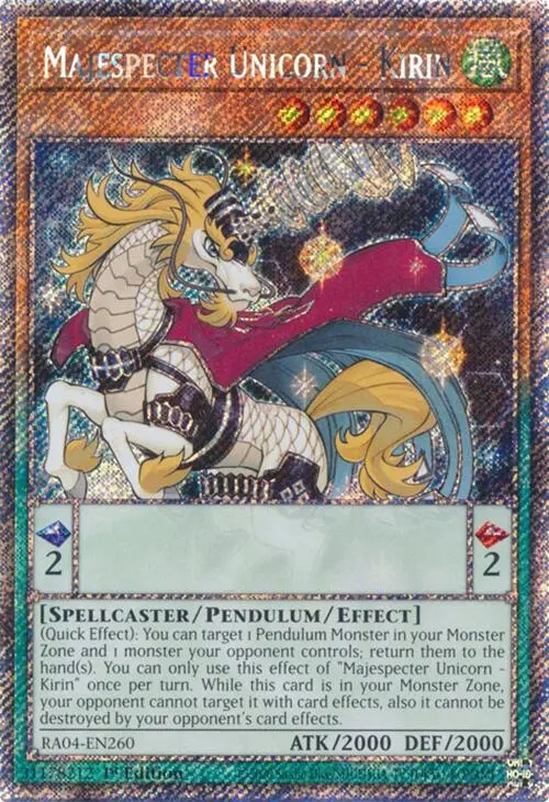 Majespecter Unicorn - Kirin [Ra04-En260] Platinum Secret Rare 1