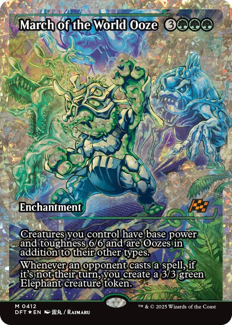 March Of The World Ooze (Showcase Fracture Foil) (Japanese) [Aetherdrift] 1