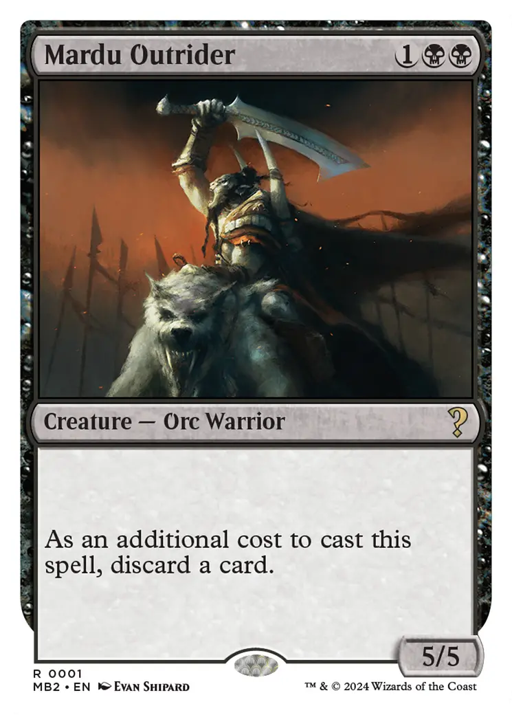 Mardu Outrider (White Border) [Mystery Booster 2] 1