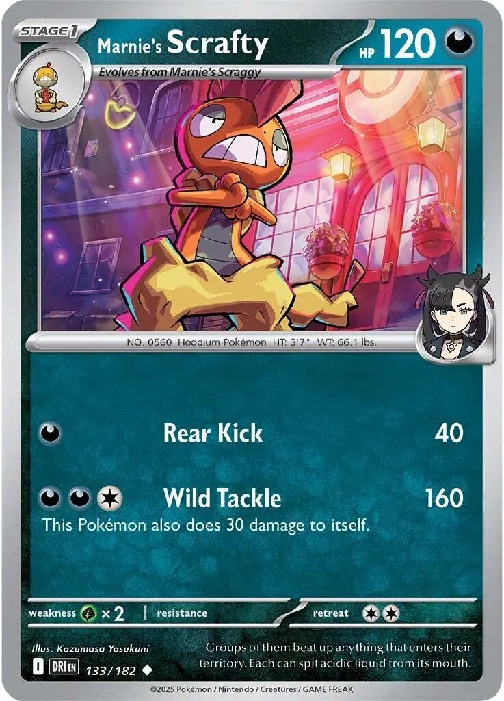 Marnie's Scrafty (133/182) [Scarlet & Violet: Destined Rivals] 1