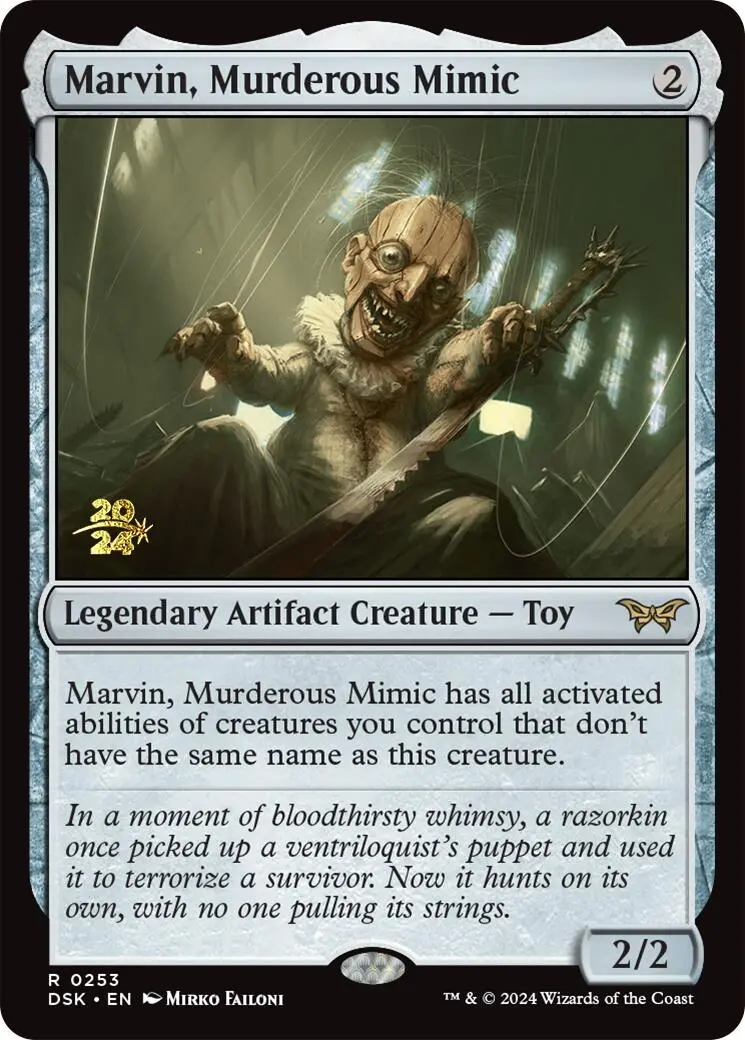 Marvin, Murderous Mimic [Duskmourn: House Of Horror Prerelease Promos] 1