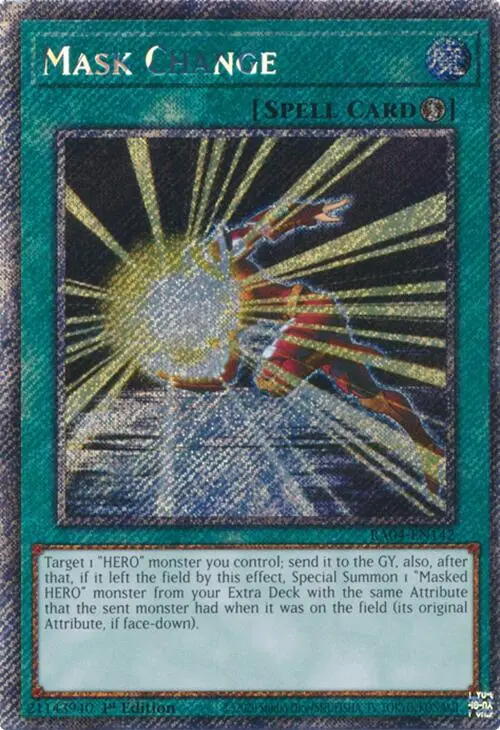 Mask Change [Ra04-En142] Platinum Secret Rare 1