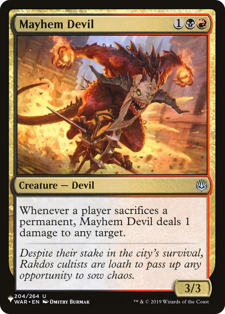 Mayhem Devil [The List] 1