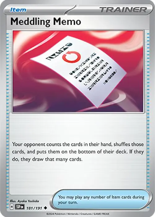 Meddling Memo (181/191) [Scarlet & Violet: Surging Sparks] 1