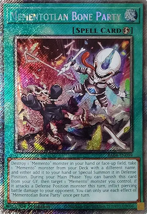 Mementotlan Bone Party [Ra04-En099] Platinum Secret Rare 1