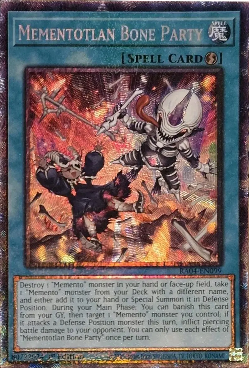 Mementotlan Bone Party [Ra04-En099] Prismatic Collector's Rare 1