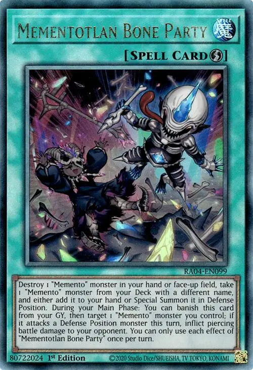 Mementotlan Bone Party [Ra04-En099] Prismatic Ultimate Rare 1