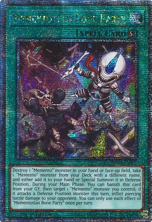 Mementotlan Bone Party [Ra04-En099] Quarter Century Secret Rare 1