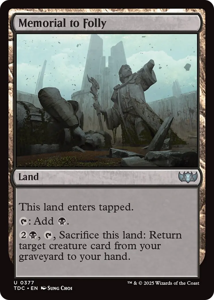 Memorial To Folly [Tarkir: Dragonstorm Commander] 1