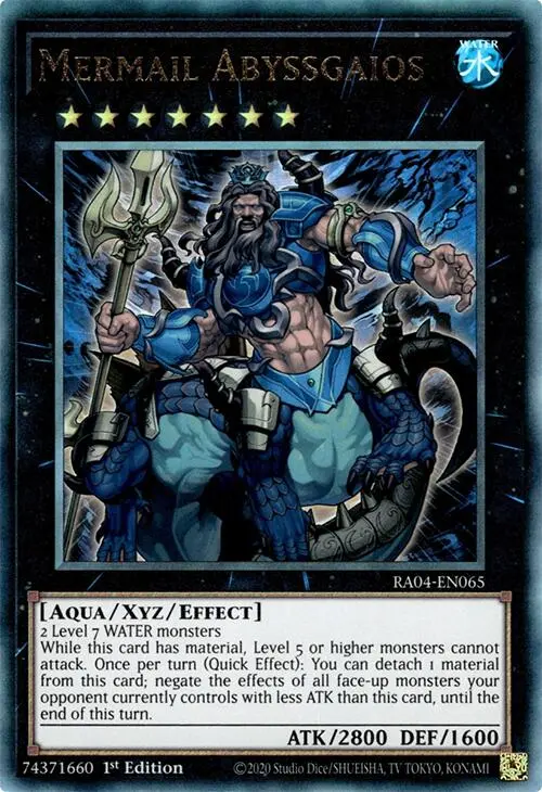 Mermail Abyssgaios [Ra04-En065] Prismatic Ultimate Rare 1