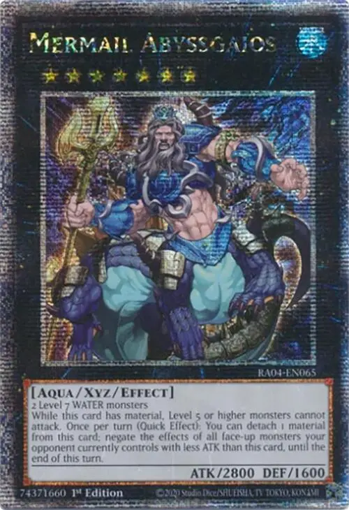 Mermail Abyssgaios [Ra04-En065] Quarter Century Secret Rare 1