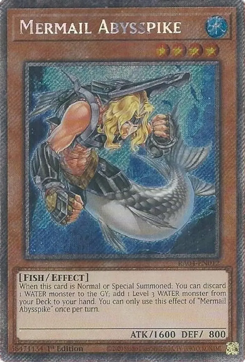 Mermail Abysspike [Ra04-En012] Platinum Secret Rare 1