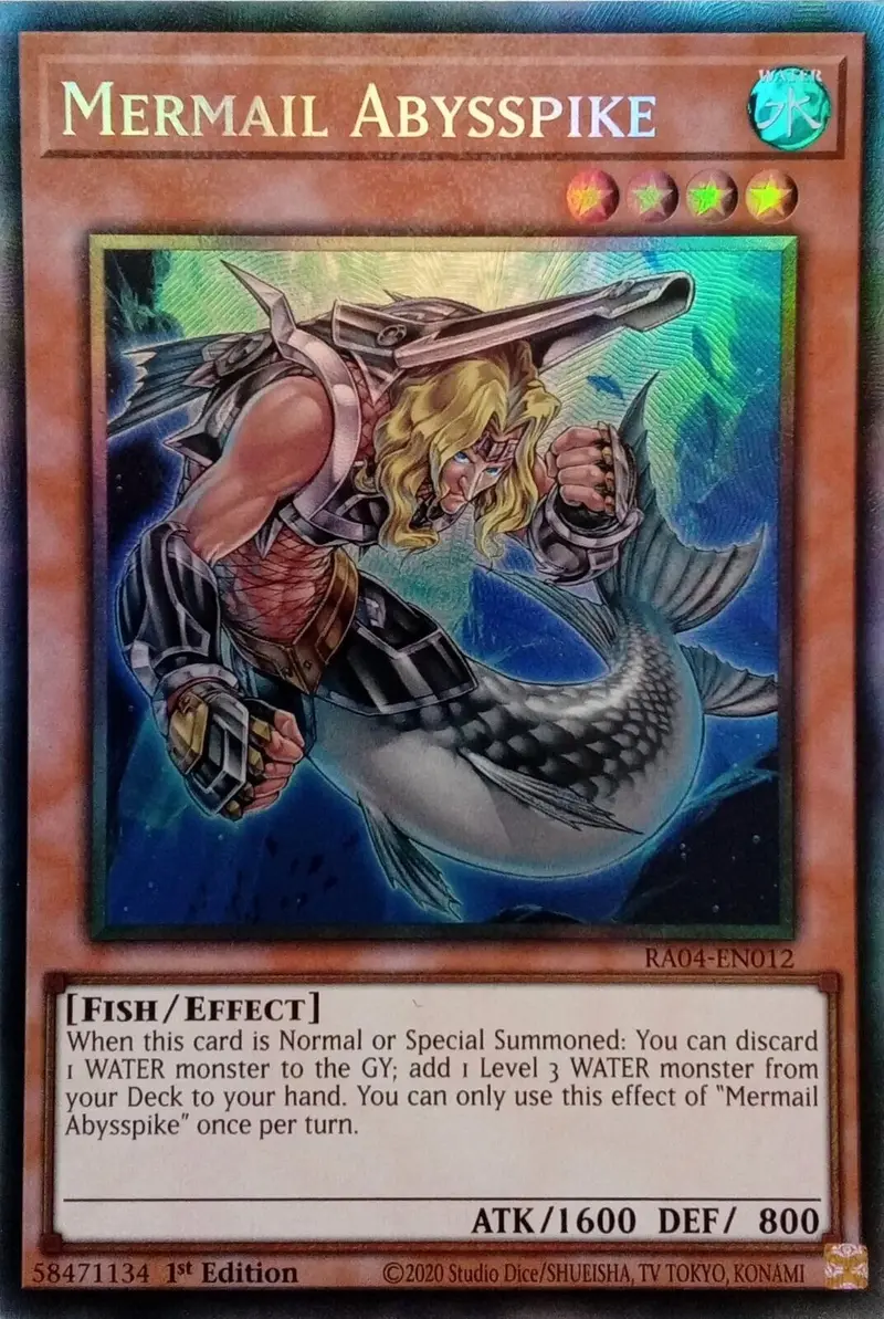 Mermail Abysspike [Ra04-En012] Prismatic Collector's Rare 1