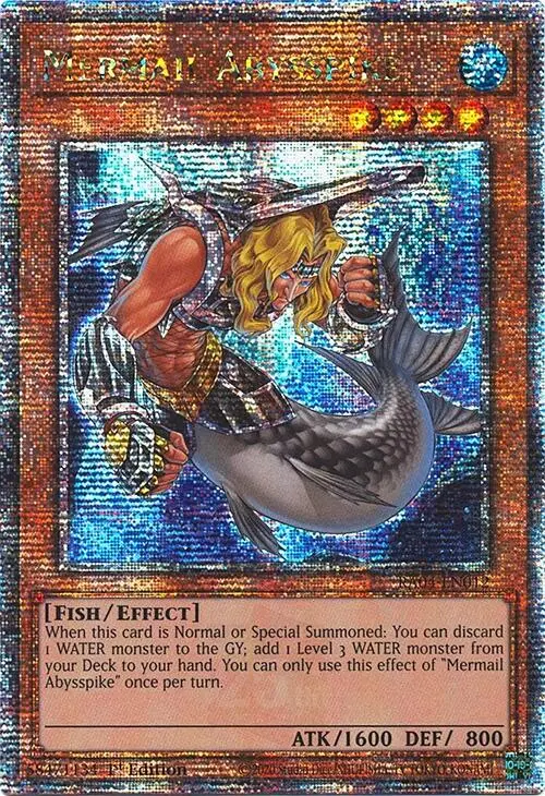 Mermail Abysspike [Ra04-En012] Quarter Century Secret Rare 1