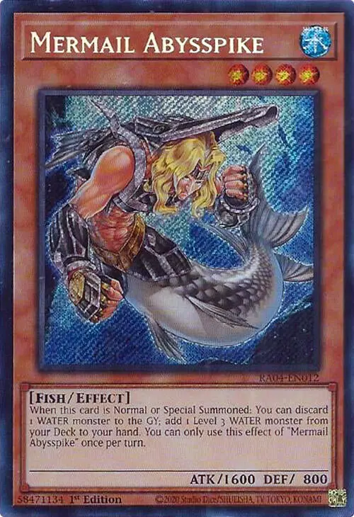 Mermail Abysspike [Ra04-En012] Secret Rare 1