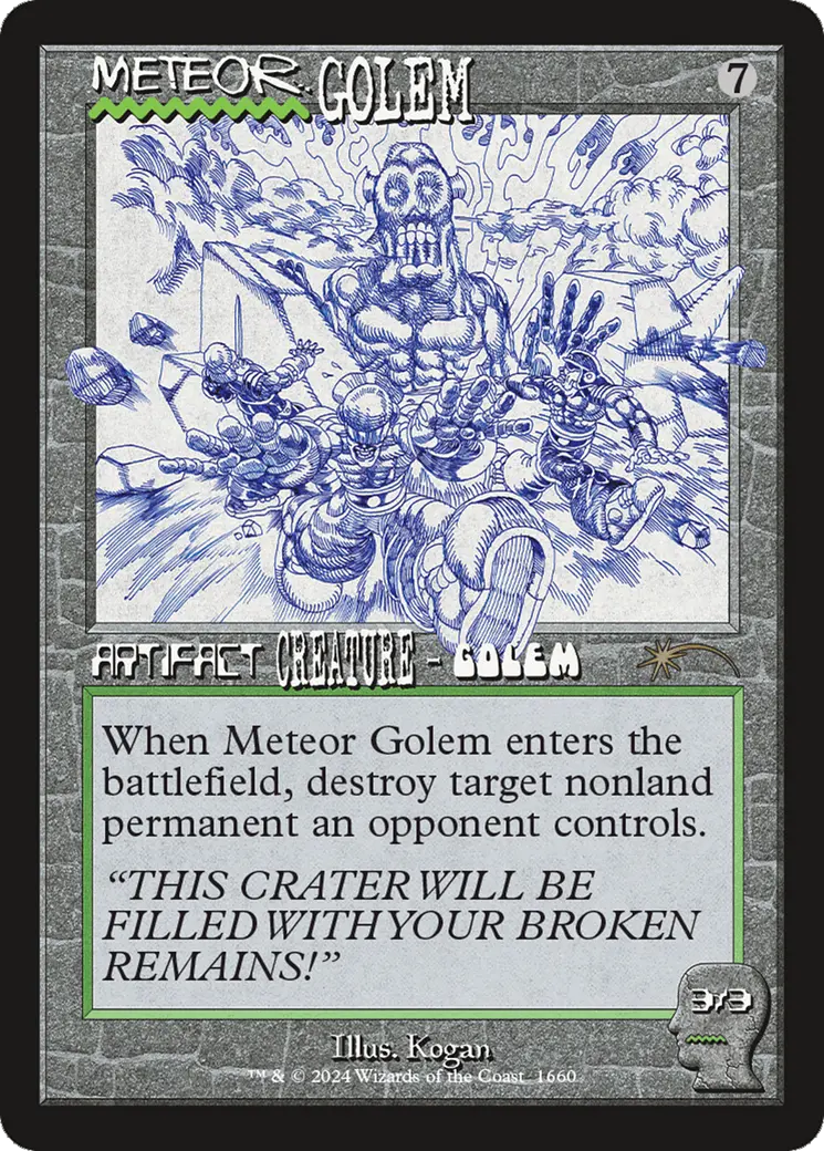 Meteor Golem (1660) (Rainbow Foil) [Secret Lair Drop Series] 1