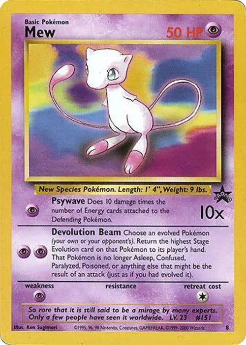 Mew (8) (Glossy Finish) [Wizards Of The Coast: Black Star Promos] 1