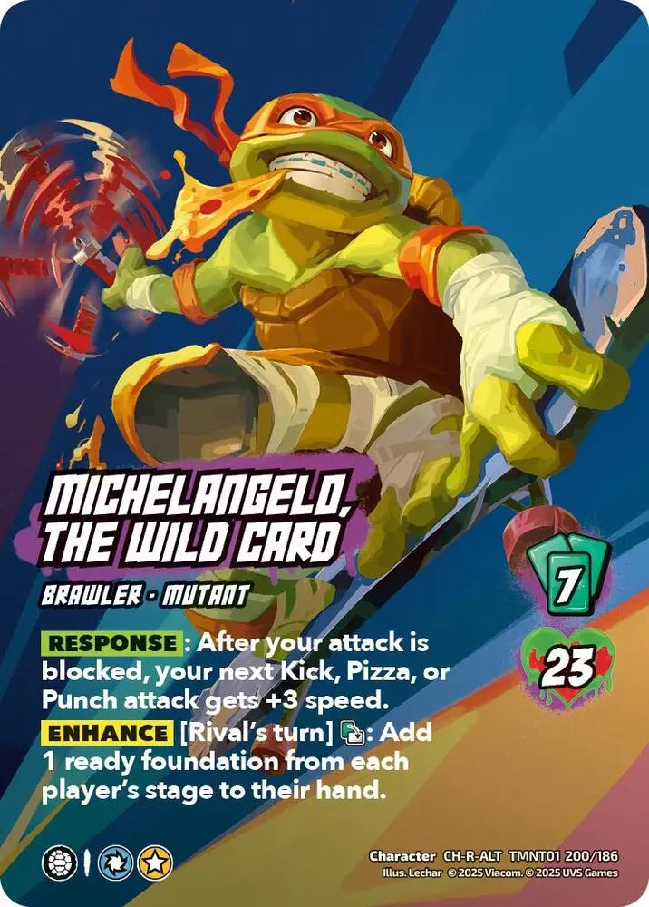 Michelangelo, The Wild Card (Alternate Art) (200) - Teenage Mutant Ninja Turtles (Tmnt) 1