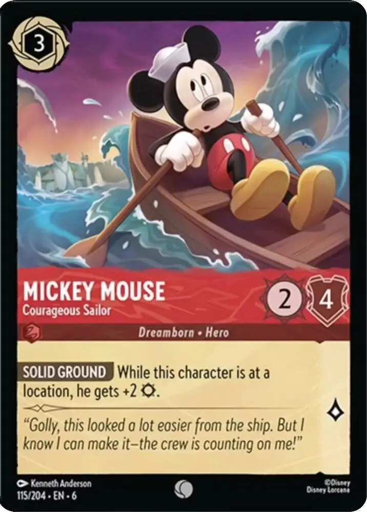 Mickey Mouse - Courageous Sailor (115/204) [Azurite Sea] 1