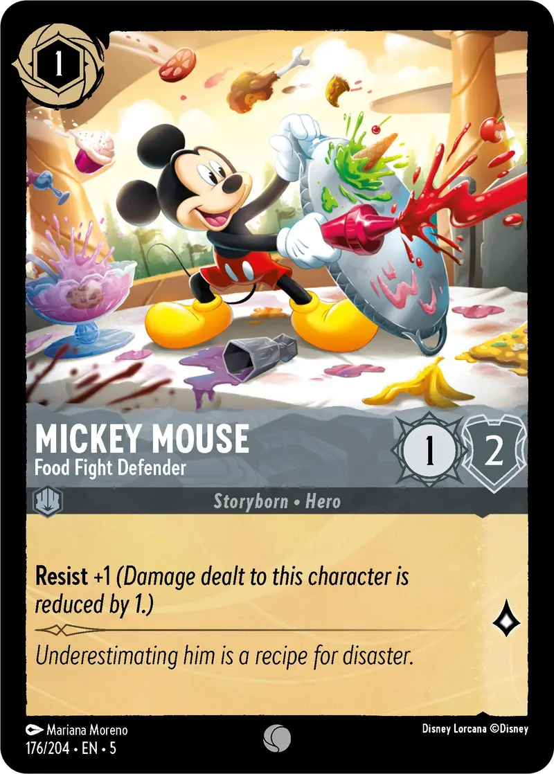 Mickey Mouse - Food Fight Defender (176/204) [Shimmering Skies] 1